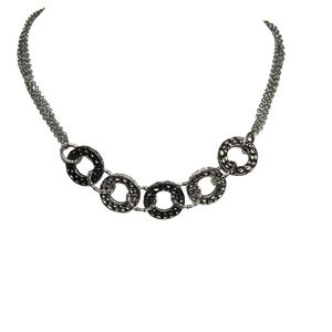 Lia Sophia Necklace Silver-tone and Gunmetal